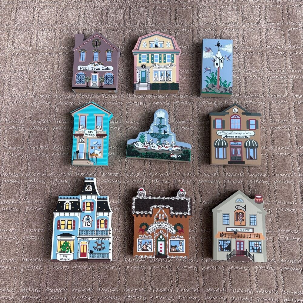 The Cats Meow Village Twelve Days Of Christmas Incomplete Set VTG 2000 *READ*